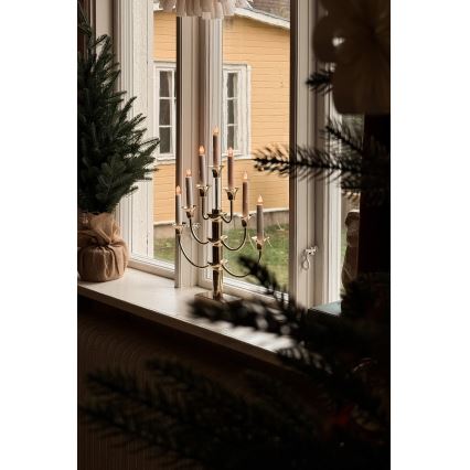 Markslöjd 704415 - Julelysestage GYLLING 7xE10/3W/230V guld