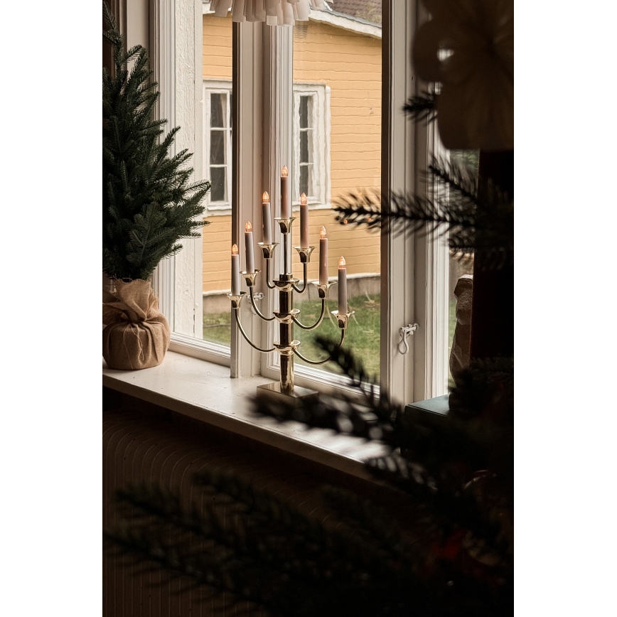Markslöjd 704415 - Julelysestage GYLLING 7xE10/3W/230V guld