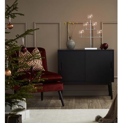 Markslöjd 704820 - Julelysestage MAESTRO 5xE5/0,8W/230/12V skinnende krom