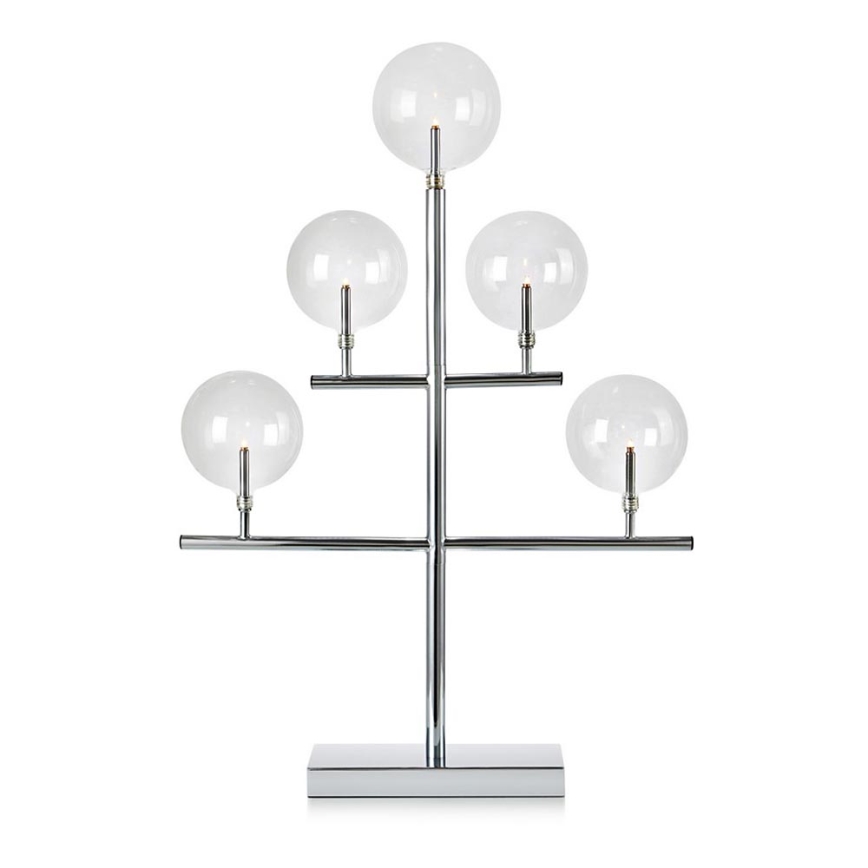 Markslöjd 704820 - Julelysestage MAESTRO 5xE5/0,8W/230/12V skinnende krom