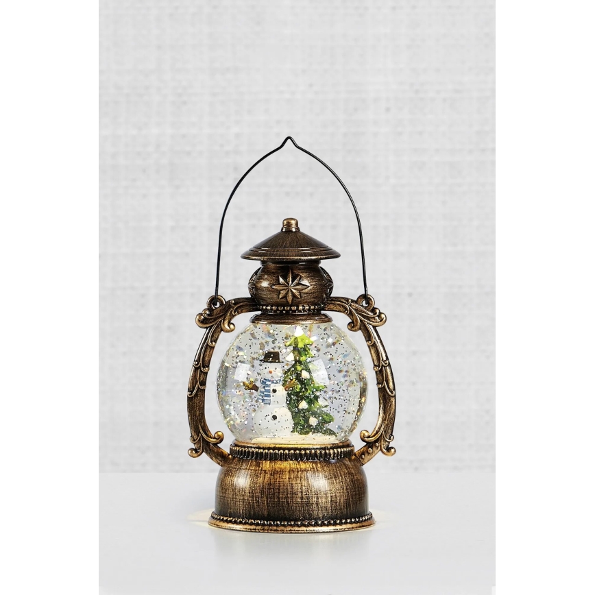 Markslöjd 705053 - LED juledekoration LOTHAR LED/0,15W/3xAA lanterne bronze