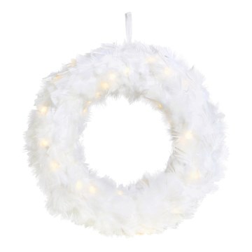 Markslöjd 705290 - LED Julekrans FEATHER LED/1,2W/3xAA diameter 35 cm