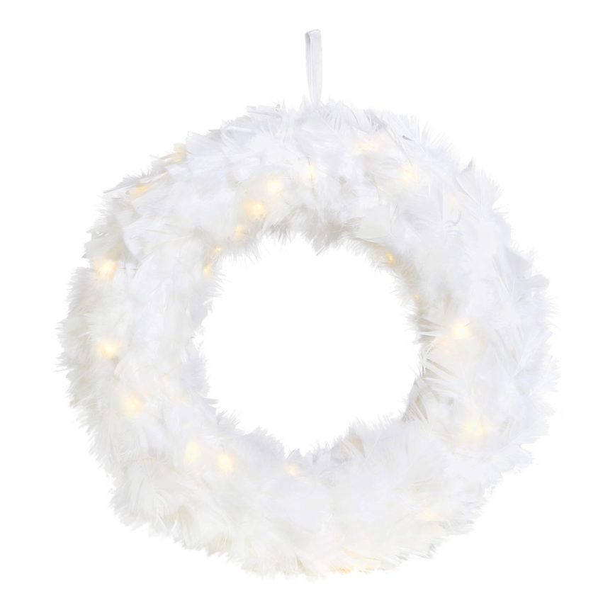 Markslöjd 705290 - LED Julekrans FEATHER LED/1,2W/3xAA diameter 35 cm