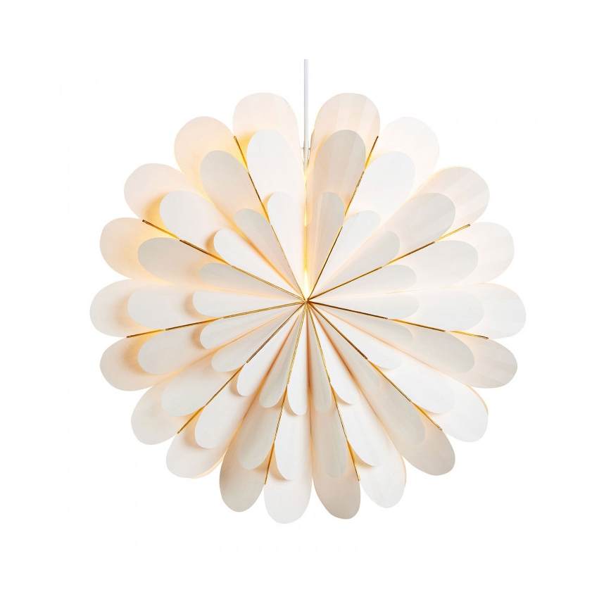 Markslöjd 705309 - Juledekoration MARIGOLD 1xE14/25W/230V diam. 60 cm hvid