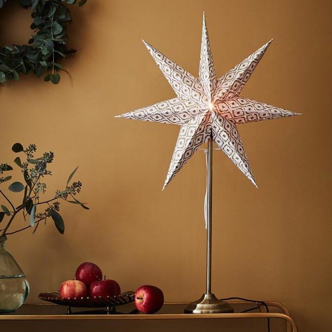 Markslöjd 705310 - Juledekoration BAROQUE 1xE14/25W/230V 65 cm hvid/mat krom