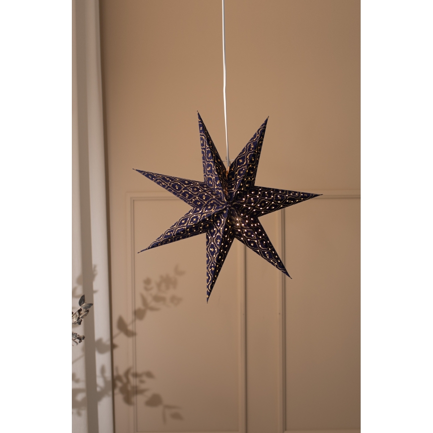 Markslöjd 705317 - Juledekoration BAROQUE 1xE14/25W/230V Ø 75 cm blå