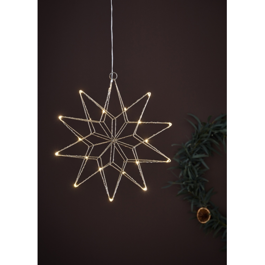 Markslöjd 705750 - LED juledekoration GLEAM LED/0,6W/3xAA sølvfarvet