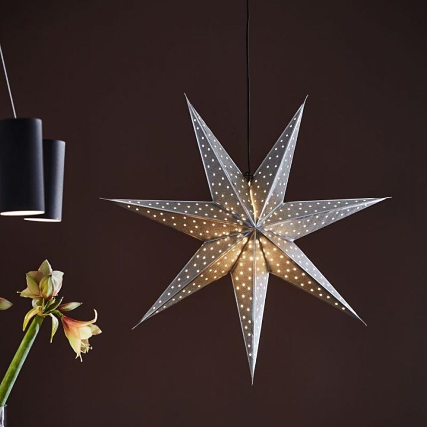 Markslöjd 705769 - Juledekoration GLITTER 1xE14/25W/230V diameter 45 cm sølvfarvet