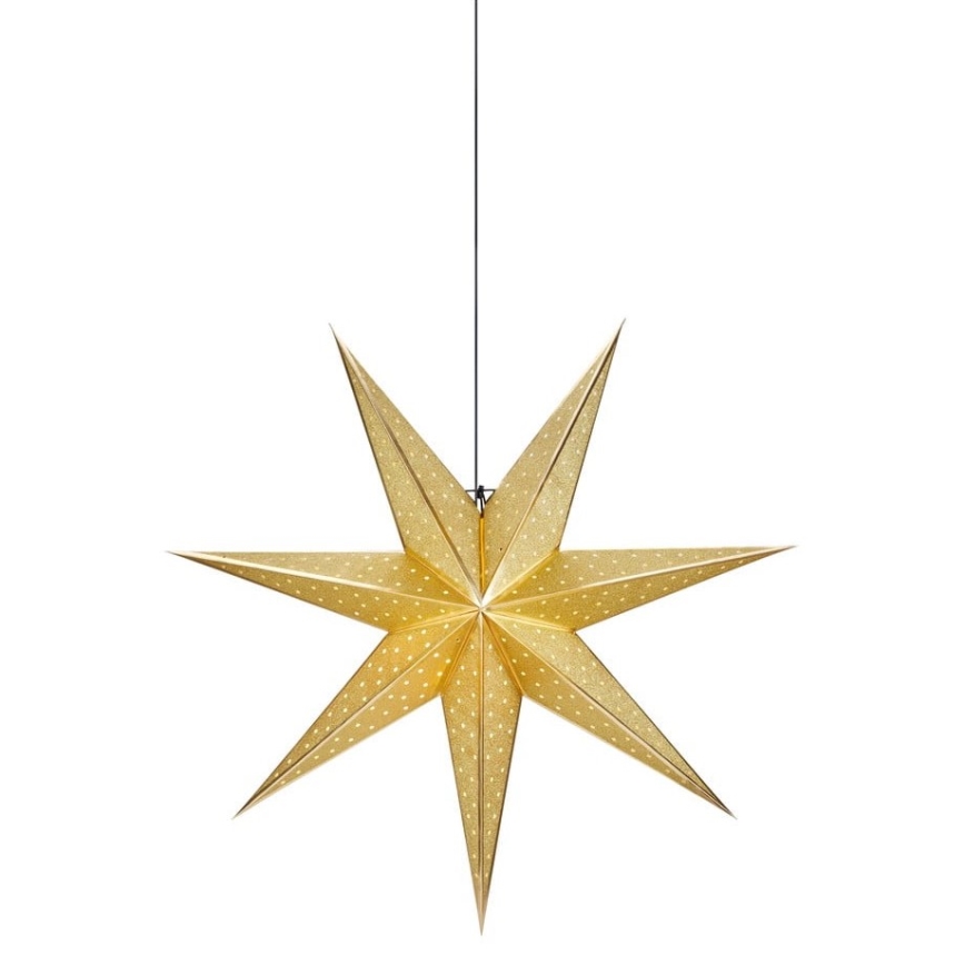 Markslöjd 705790 - Julestjerne GLITTER 1xE14/25W/230V diam. 75 cm guldfarvet