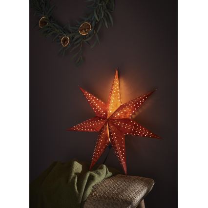 Markslöjd 705807 - Juledekoration EMBLA 1xE14/6W/230V Ø 45 cm rød