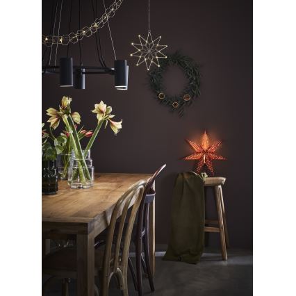 Markslöjd 705807 - Juledekoration EMBLA 1xE14/6W/230V Ø 45 cm rød