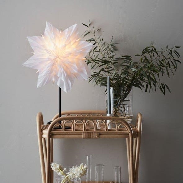 Markslöjd 705838 - Juledekoration NEELA 1xE14/25W/230V 43 cm hvid/sort