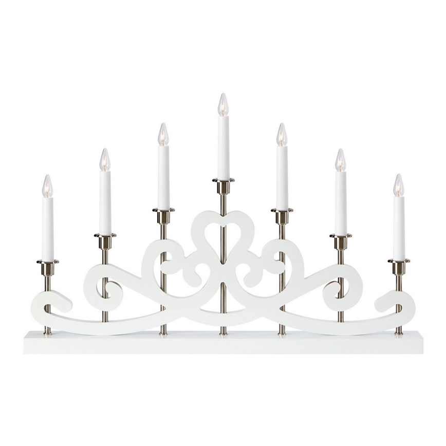 Markslöjd 705965 - Julelysestage NIGHTFALL 7xE10/3W/230V hvid