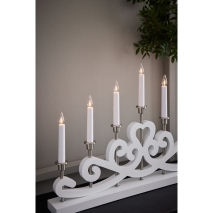 Markslöjd 705965 - Julelysestage NIGHTFALL 7xE10/3W/230V hvid