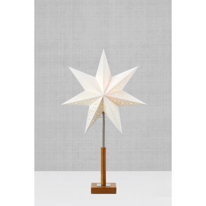 Markslöjd 706041 - Juledekoration SOLVALLA 1xE14/25W/230V 35 cm hvid/eg