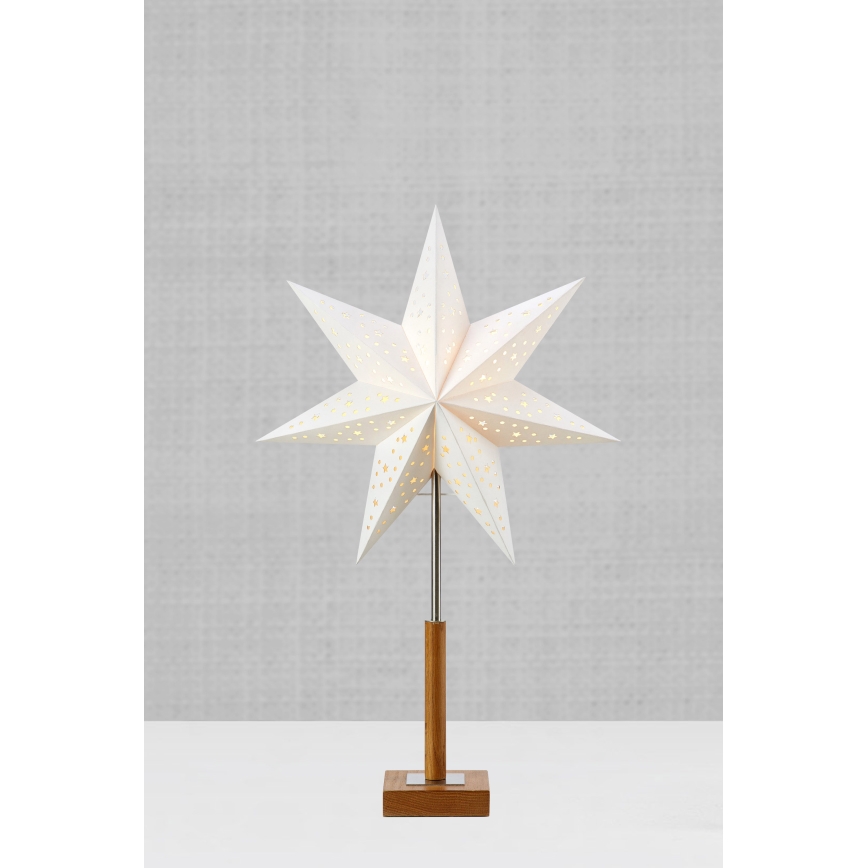 Markslöjd 706041 - Juledekoration SOLVALLA 1xE14/25W/230V 35 cm hvid/eg