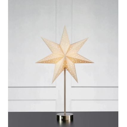 Markslöjd 706053 - LED Juledekoration MATHILDA LED/0,2W/3xAA 68 cm beige/mat krom