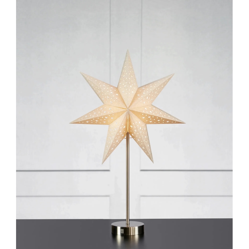 Markslöjd 706053 - LED Juledekoration MATHILDA LED/0,2W/3xAA 68 cm beige/mat krom
