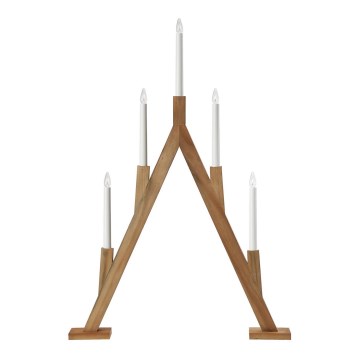 Markslöjd 706161 - Julelysestage BJURFORS 5xE10/3W/230V brun