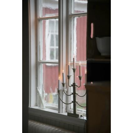 Markslöjd 706282 - Julelysestage GYLLING 7xE10/3W/230V messing