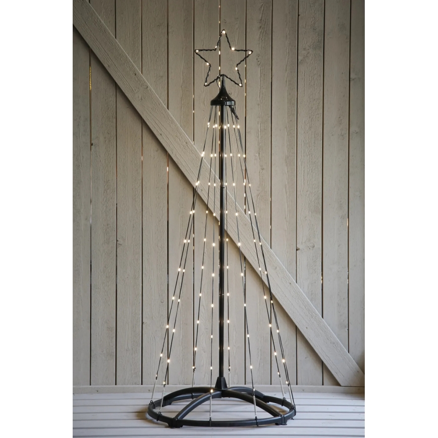Markslöjd 706328 - LED Udendørs juledekoration ABETO 90xLED/2,7W/230V 1,2m IP44 sort
