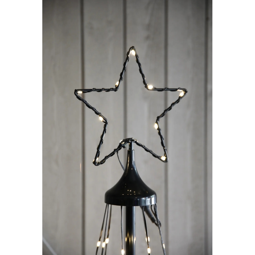 Markslöjd 706328 - LED Udendørs juledekoration ABETO 90xLED/2,7W/230V 1,2m IP44 sort