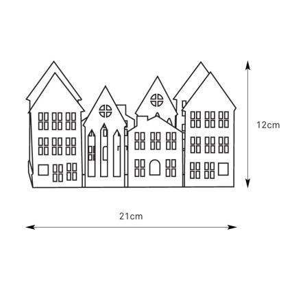 Markslöjd 706364 - LED Julelysestage YORK 3xLED/0,1W/1xCR2032 sort