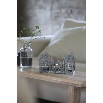 Markslöjd 706365 - LED julelysestage YORK 3xLED/0,1W/1xCR2032 grå