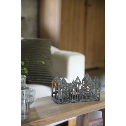 Markslöjd 706365 - LED julelysestage YORK 3xLED/0,1W/1xCR2032 grå