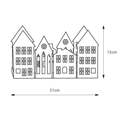 Markslöjd 706365 - LED julelysestage YORK 3xLED/0,1W/1xCR2032 grå