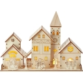 Markslöjd 706447 - LED Juledekoration VILLAGE LED/0,24W/2xAA krydsfiner