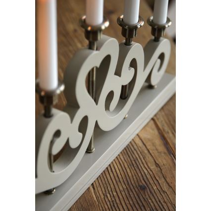 Markslöjd 706453 - Julelysestage ENEBY 5xE10/3W/230V beige/messing