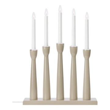 Markslöjd 706469 - Julelysestage MASESKÄR 5xE10/3W/230V fyr/beige