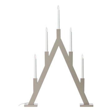 Markslöjd 706470 - Julelysestage BJURFORS 5xE10/3W/230V fyrretræ/beige