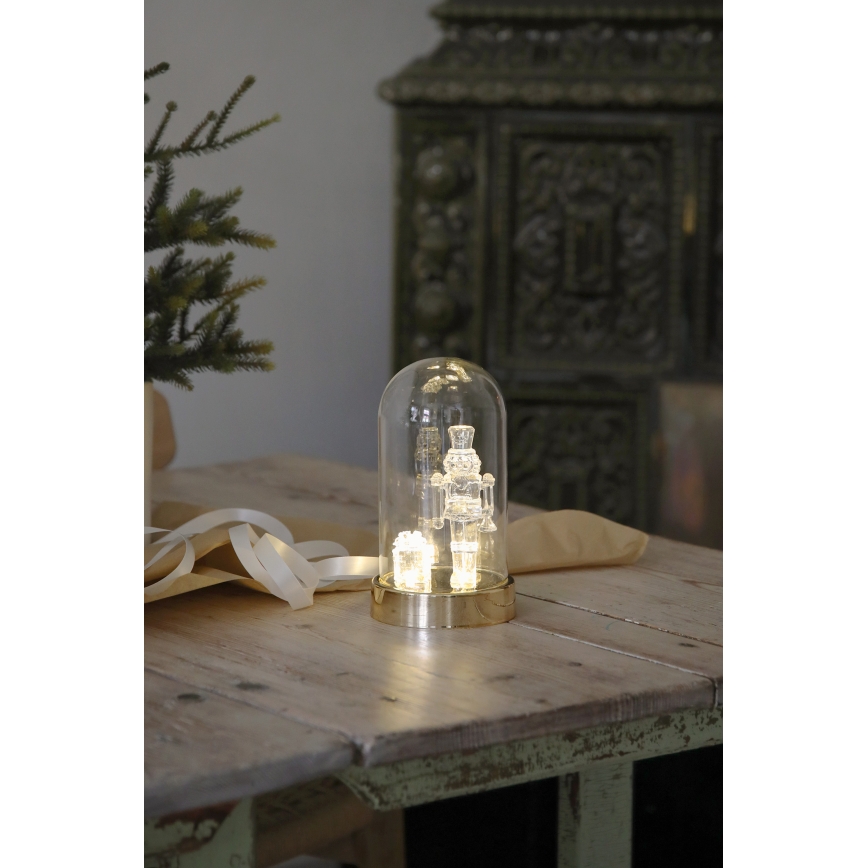 Markslöjd 706527 - LED Juledekoration ISLA LED/0,12W/3xAA messing/nøddeknækker