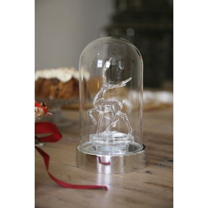 Markslöjd 706528 - LED juledekoration ISLA LED/0,06W/3xAA blank krom/rensdyr