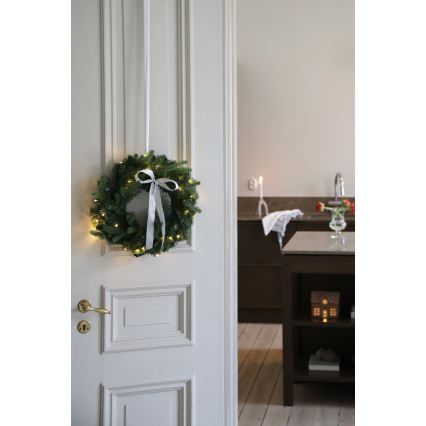 Markslöjd 706542 - LED udendørs julekrans VINTRA LED/1,8W/3xAA Ø 40 cm IP44 varm hvid