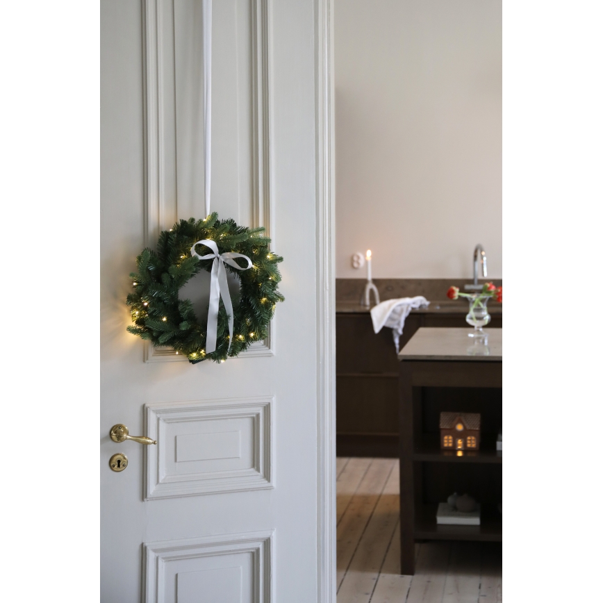 Markslöjd 706542 - LED udendørs julekrans VINTRA LED/1,8W/3xAA Ø 40 cm IP44 varm hvid