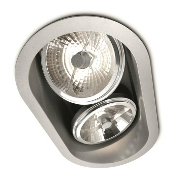 Massive 57976/48/81 - Indbygningslampe til badeværelse BELFAST 2xG53/35W/230V IP23