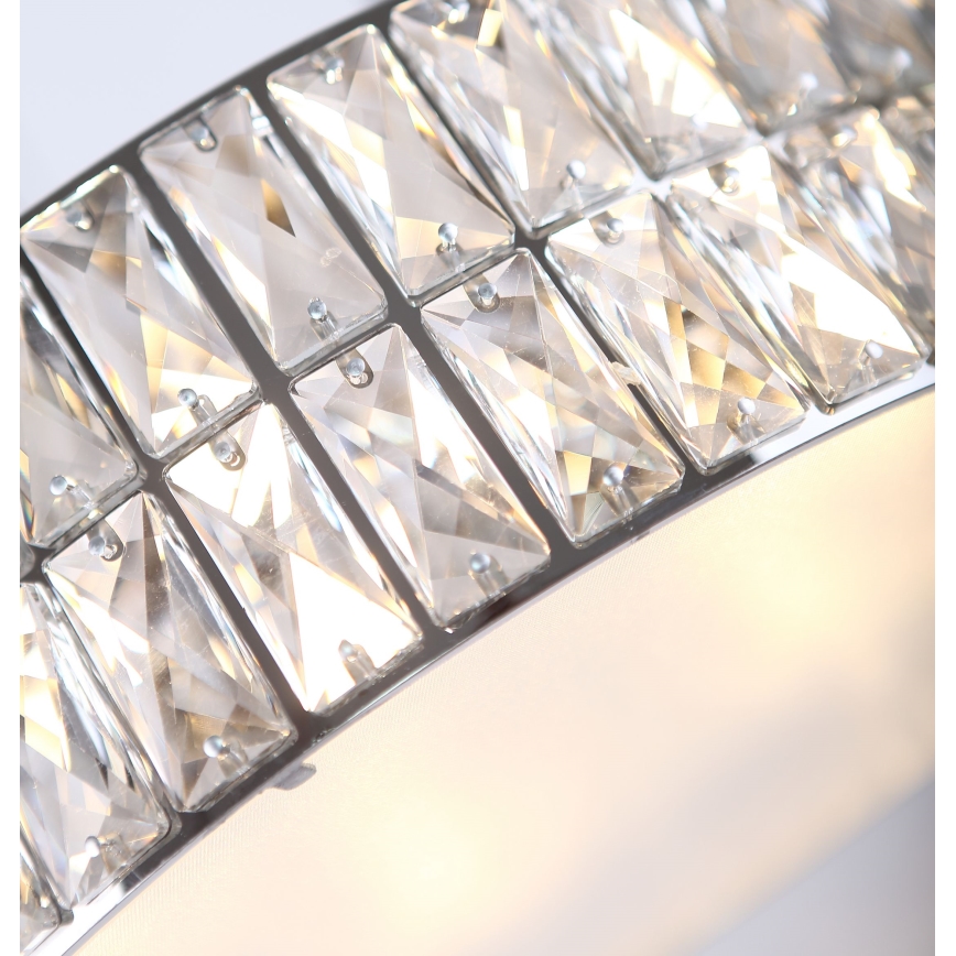 MAXLIGHT C0122 - Loftlampe DIAMANTE 6xG9/42W/230V diameter 46 cm skinnende krom
