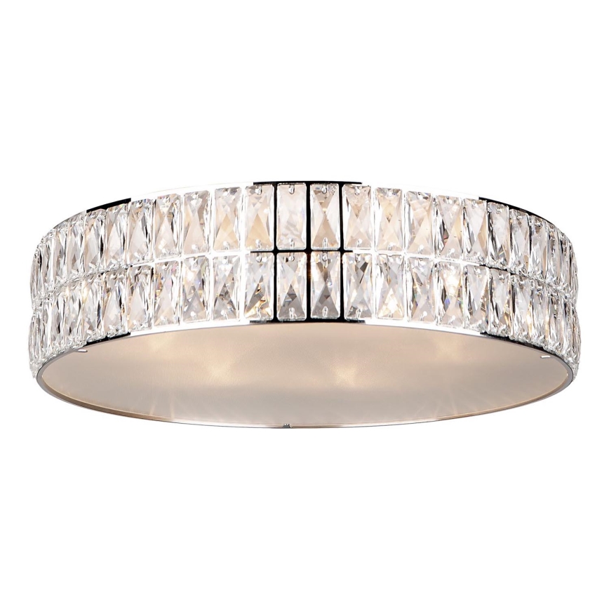 MAXLIGHT C0122 - Loftlampe DIAMANTE 6xG9/42W/230V diameter 46 cm skinnende krom