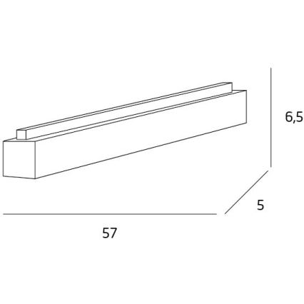MAXLIGHT C0124 - LED loftlampe LINEAR LED/18W/230V 57 cm hvid