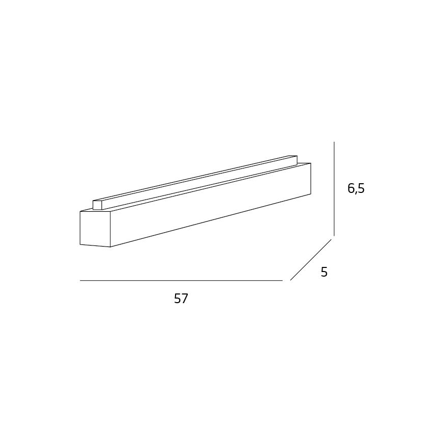 MAXLIGHT C0124 - LED loftlampe LINEAR LED/18W/230V 57 cm hvid