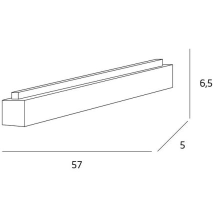 MAXLIGHT C0124D - LED loftlampe dæmpbar LINEAR LED/18W/230V 57 cm hvid