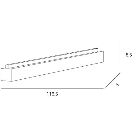 MAXLIGHT C0125D - LED loftlampe dæmpbar LINEAR LED/36W/230V 113,5 cm hvid