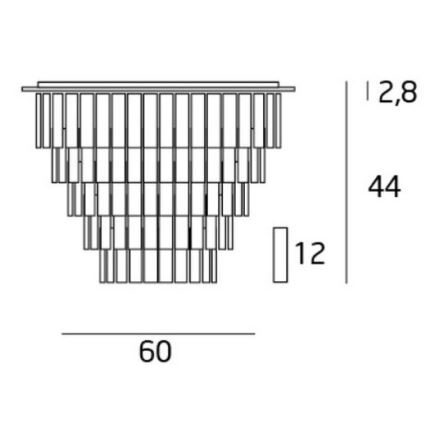 MAXLIGHT C0137 - Loftlampe MONACO 15xG9/40W/230V diameter 60 cm skinnende krom