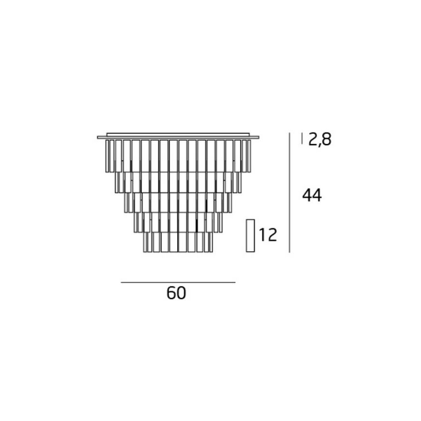 MAXLIGHT C0137 - Loftlampe MONACO 15xG9/40W/230V diameter 60 cm skinnende krom