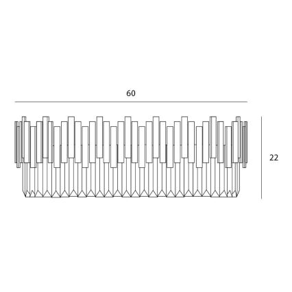 MAXLIGHT C0164 - Loftlampe TREND 15xE14/40W/230V diameter 60 cm guldfarvet