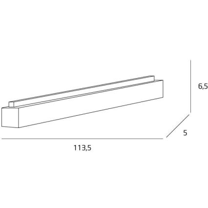 MAXLIGHT C0175 - LED loftlampe LINEAR LED/36W/230V 113,5 cm sort