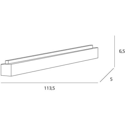 MAXLIGHT C0175D - LED loftlampe dæmpbar LINEAR LED/36W/230V 113,5 cm sort